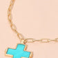 It's Your Decision Cross Necklace-Turquoise-[option4]-[option5]-Cute-Trendy-Shop-Womens-Boutique-Clothing-Store
