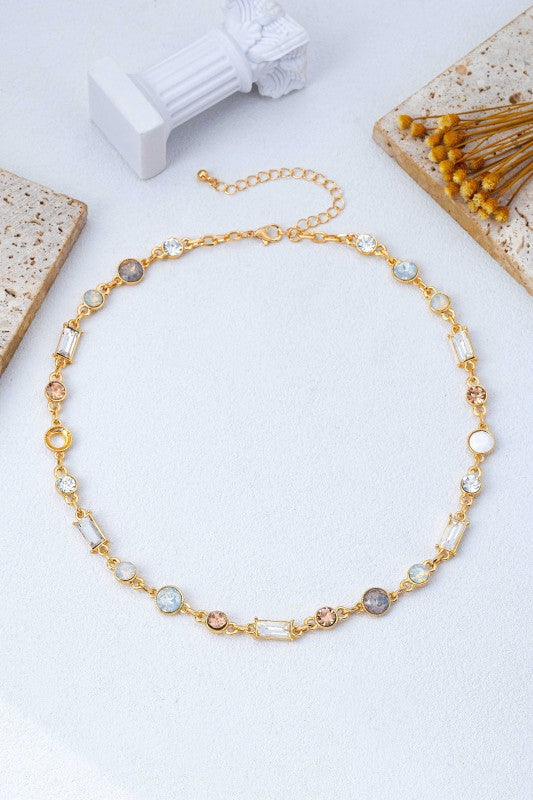 Sparkle Overload Mixed-Shape Crystal Chain-Cute-Trendy-Shop-Womens-Boutique-Clothing-Store