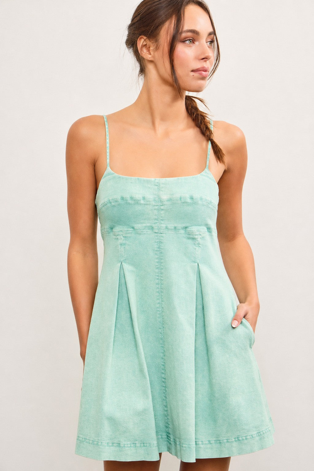Pocket Full of Sunshine Box Pleat Dress-Cute-Trendy-Shop-Womens-Boutique-Clothing-Store