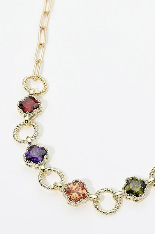 Mysterious Sophistication Quatrefoil Necklace-Cute-Trendy-Shop-Womens-Boutique-Clothing-Store