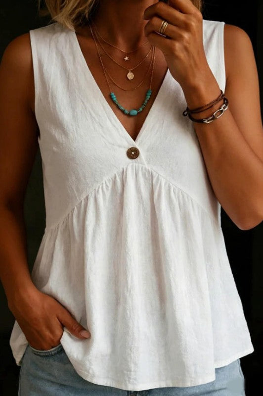 Let's Catch Up Babydoll Top-White-SMALL-Cute-Trendy-Shop-Womens-Boutique-Clothing-Store