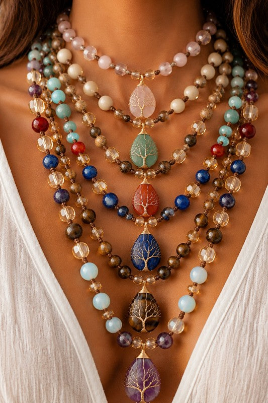 Roots & Radiance Tree Of Life Necklace-Cute-Trendy-Shop-Womens-Boutique-Clothing-Store