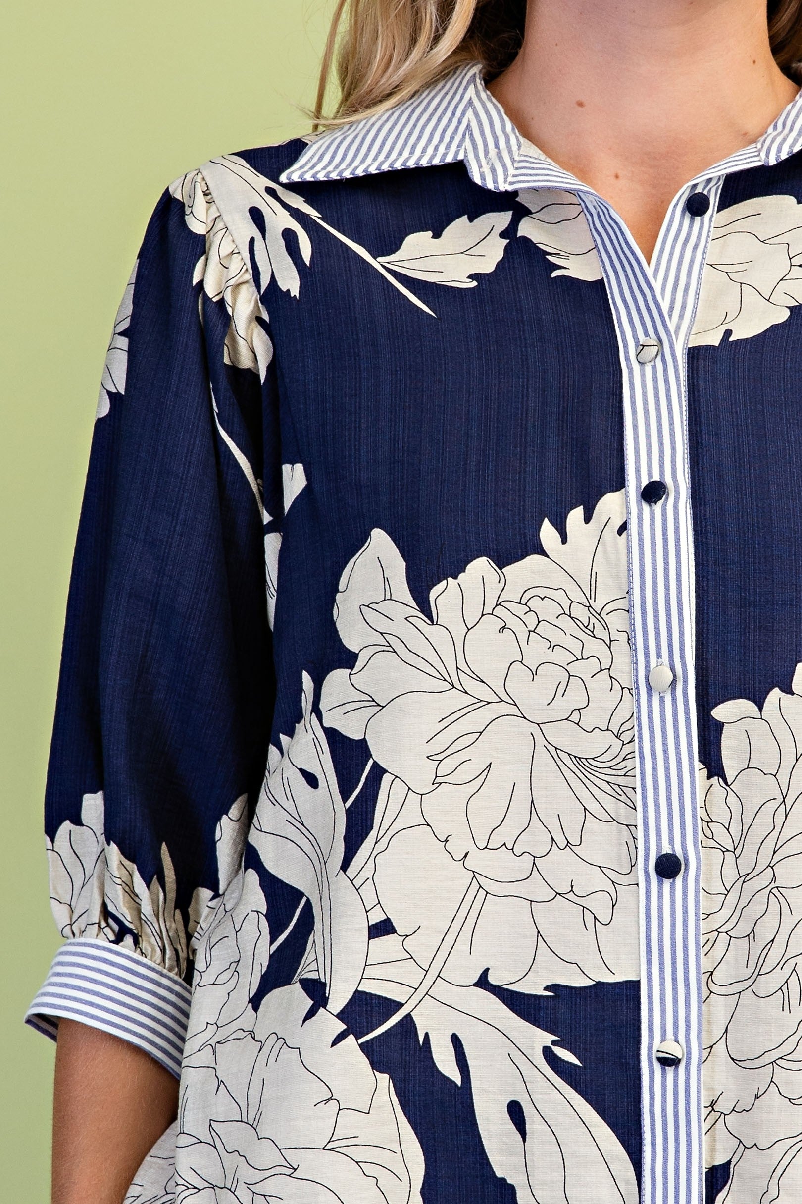 Willow & Vine Pattern Mix Blouse-Cute-Trendy-Shop-Womens-Boutique-Clothing-Store