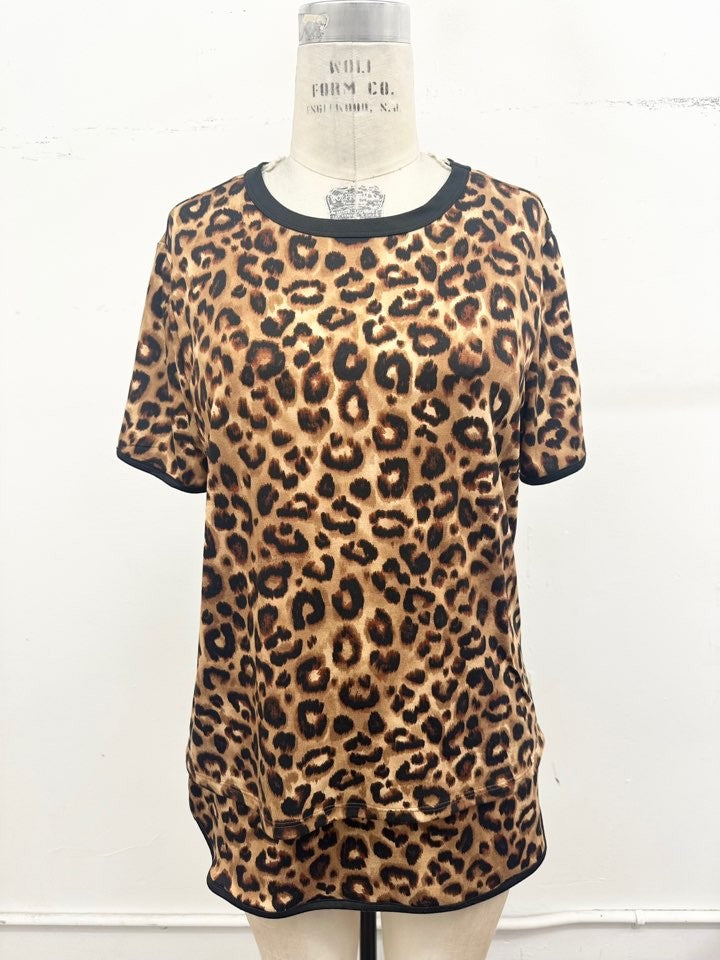 Leopard Print Ringer Tee & Skort Set-Cute-Trendy-Shop-Womens-Boutique-Clothing-Store