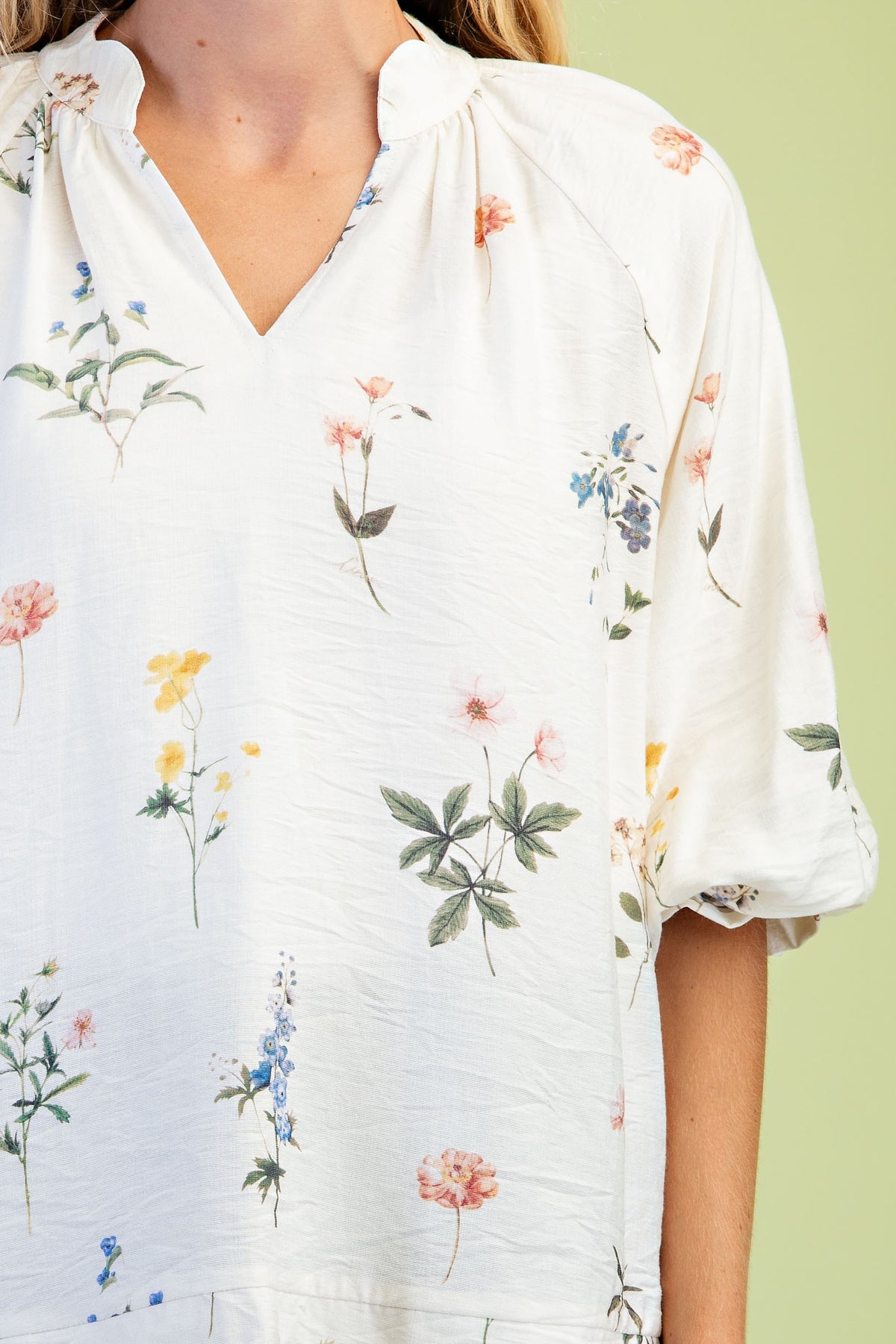 The Meadow Scalloped V-Neck Blouse-Cute-Trendy-Shop-Womens-Boutique-Clothing-Store