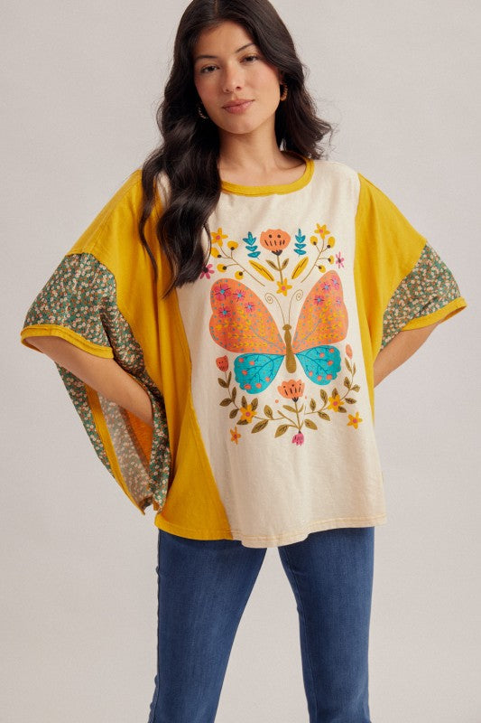 Fluttering Dreams Butterfly Oversized Top-Cute-Trendy-Shop-Womens-Boutique-Clothing-Store
