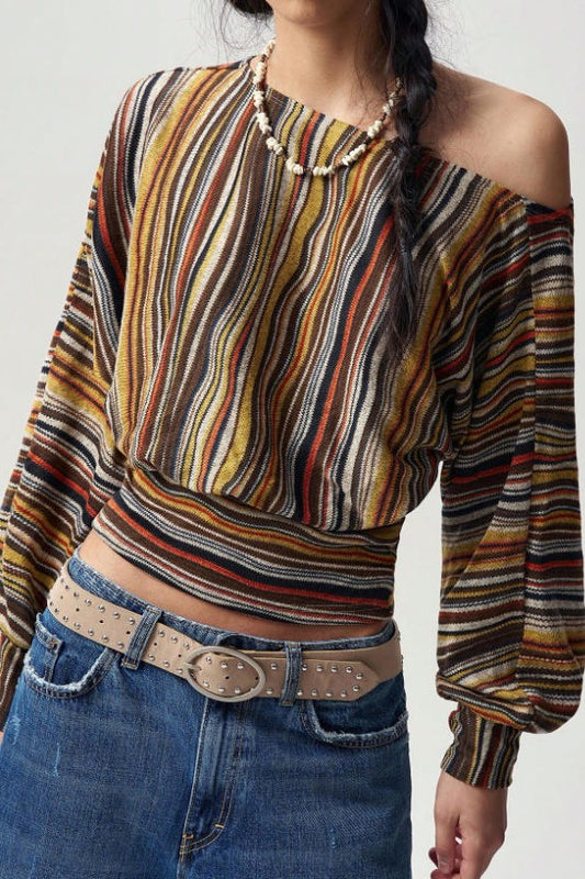 Retro Autumn Striped Knit Top-Cute-Trendy-Shop-Womens-Boutique-Clothing-Store