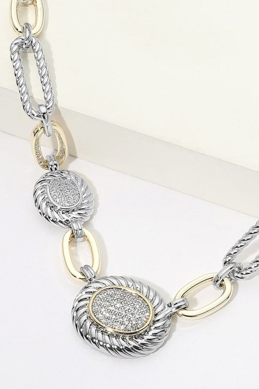 Two-Tone Mixed-Link Necklace-Cute-Trendy-Shop-Womens-Boutique-Clothing-Store