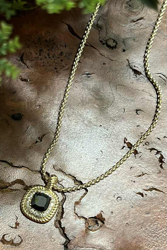 Elegant Touch Gold and Black Stone Necklace-[option4]-[option5]-Cute-Trendy-Shop-Womens-Boutique-Clothing-Store
