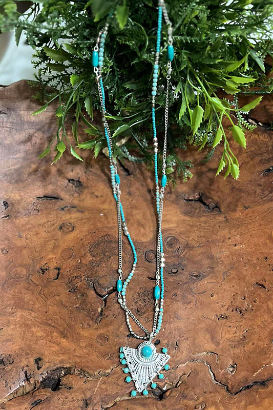Watchful Empress Turquoise Necklace-[option4]-[option5]-Cute-Trendy-Shop-Womens-Boutique-Clothing-Store