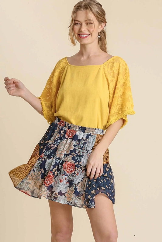 Dancing in the Country Patchwork Skirt-Cute-Trendy-Shop-Womens-Boutique-Clothing-Store