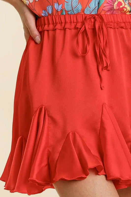 Save My Place Red Flowing Skirt-Cute-Trendy-Shop-Womens-Boutique-Clothing-Store