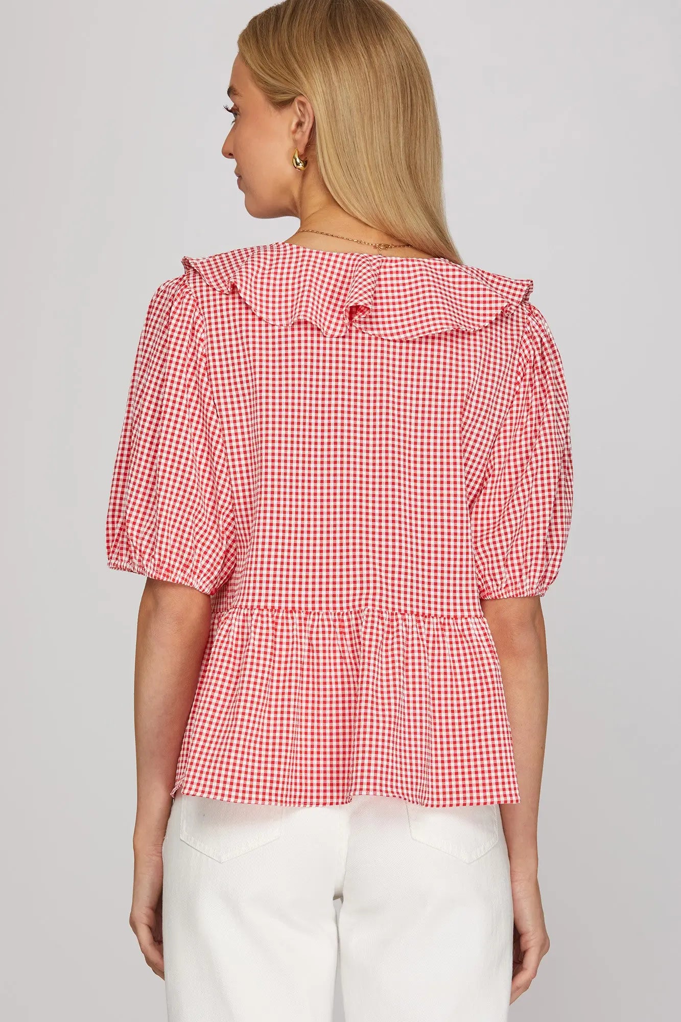 Hopefully Waiting Red Gingham Top-Cute-Trendy-Shop-Womens-Boutique-Clothing-Store
