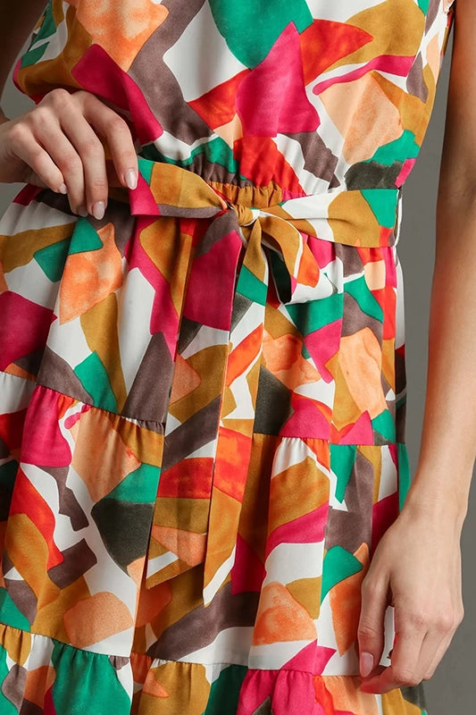 Girl's Night Dinner Print Dress-[option4]-[option5]-Cute-Trendy-Shop-Womens-Boutique-Clothing-Store