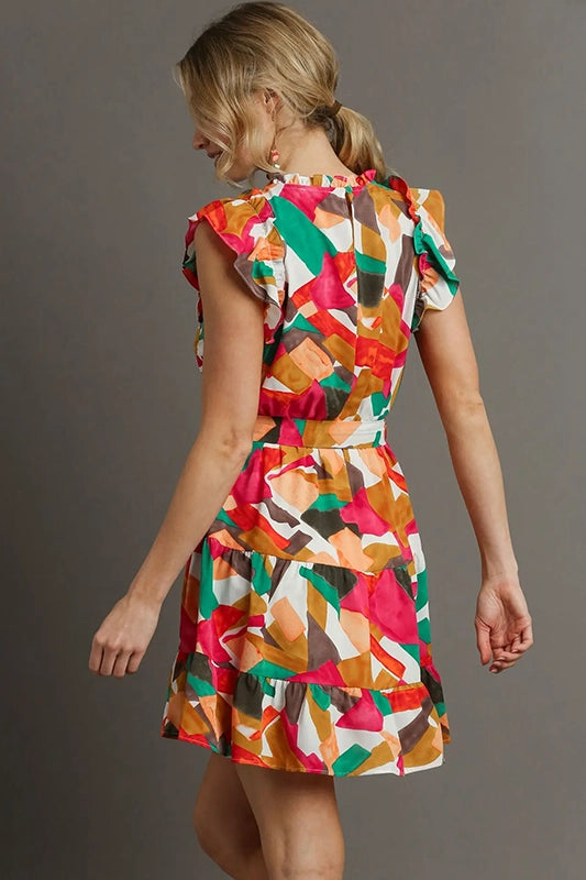 Girl's Night Dinner Print Dress-[option4]-[option5]-Cute-Trendy-Shop-Womens-Boutique-Clothing-Store