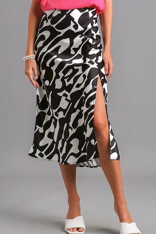 Head To The Meeting Black Satin Skirt-[option4]-[option5]-Cute-Trendy-Shop-Womens-Boutique-Clothing-Store