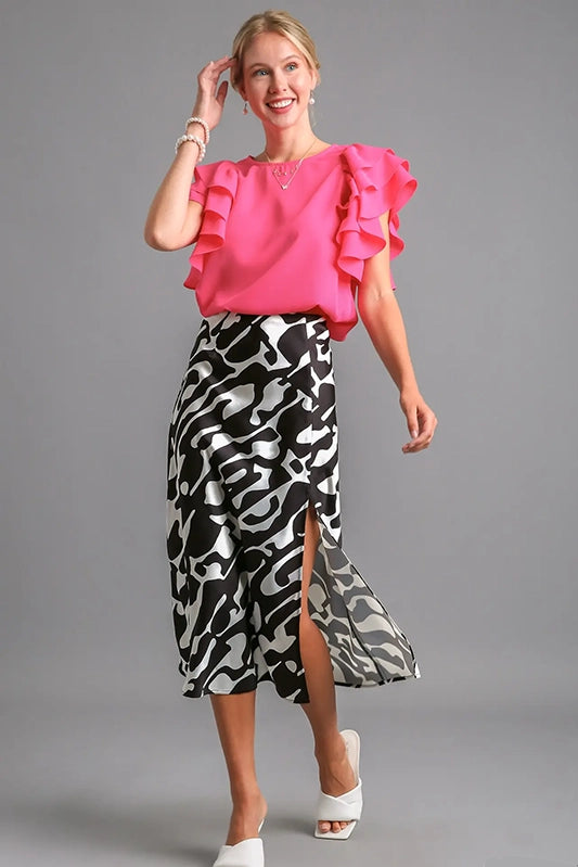 Head To The Meeting Black Satin Skirt-[option4]-[option5]-Cute-Trendy-Shop-Womens-Boutique-Clothing-Store