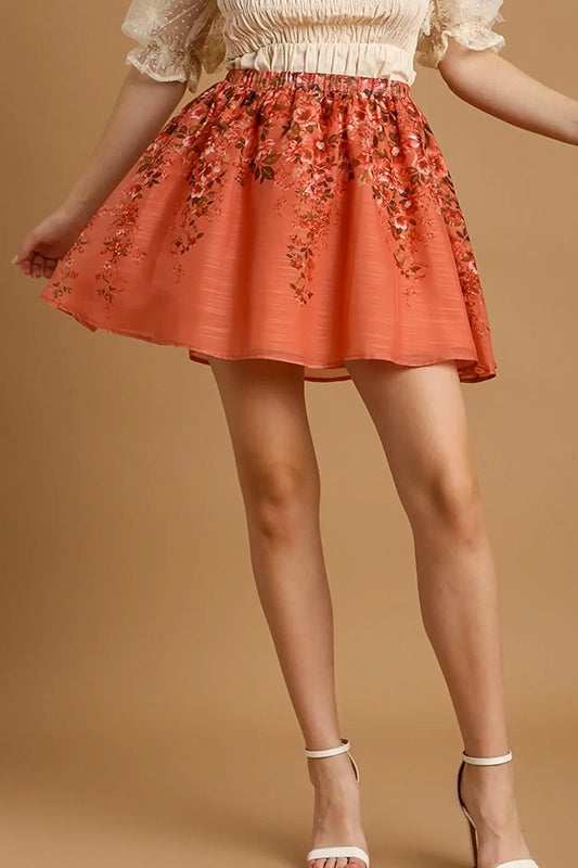 Dancin' in the Moonlight Floral Skirt-Cute-Trendy-Shop-Womens-Boutique-Clothing-Store