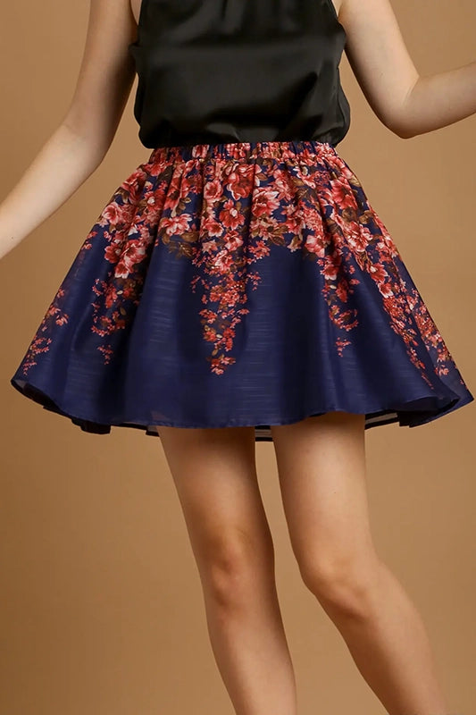Dancin' in the Moonlight Floral Skirt-Cute-Trendy-Shop-Womens-Boutique-Clothing-Store