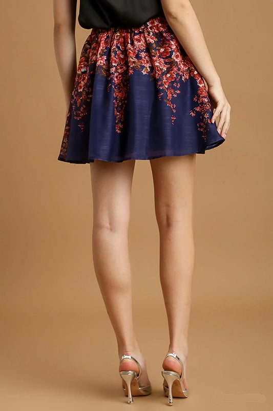 Dancin' in the Moonlight Floral Skirt-[option4]-[option5]-Cute-Trendy-Shop-Womens-Boutique-Clothing-Store