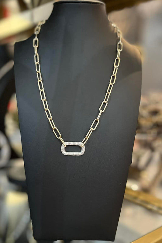 Not So Simple Paperclip Chain with Pave-[option4]-[option5]-Cute-Trendy-Shop-Womens-Boutique-Clothing-Store