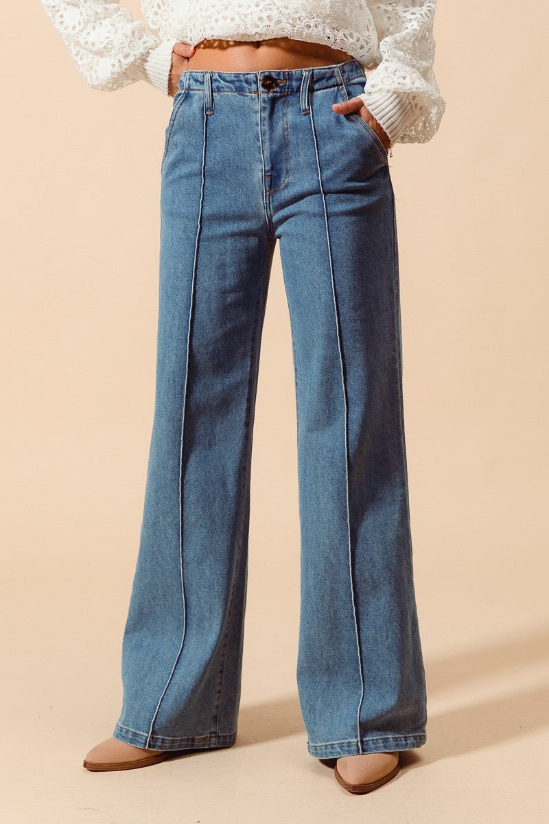 Indigo Rebel Straight leg denim jeans-[option4]-[option5]-Cute-Trendy-Shop-Womens-Boutique-Clothing-Store