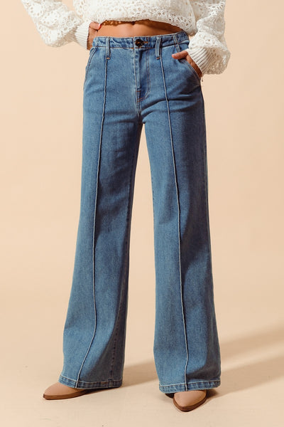 Indigo Rebel Straight leg denim jeans-[option4]-[option5]-Cute-Trendy-Shop-Womens-Boutique-Clothing-Store