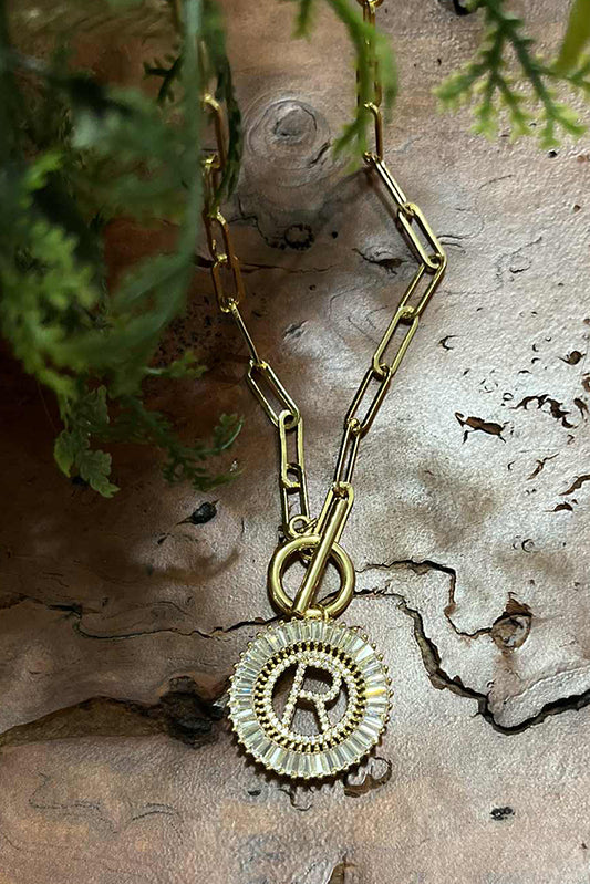 Paperclip Chain Radiant Gold Initial Necklace A - W-[option4]-[option5]-Cute-Trendy-Shop-Womens-Boutique-Clothing-Store
