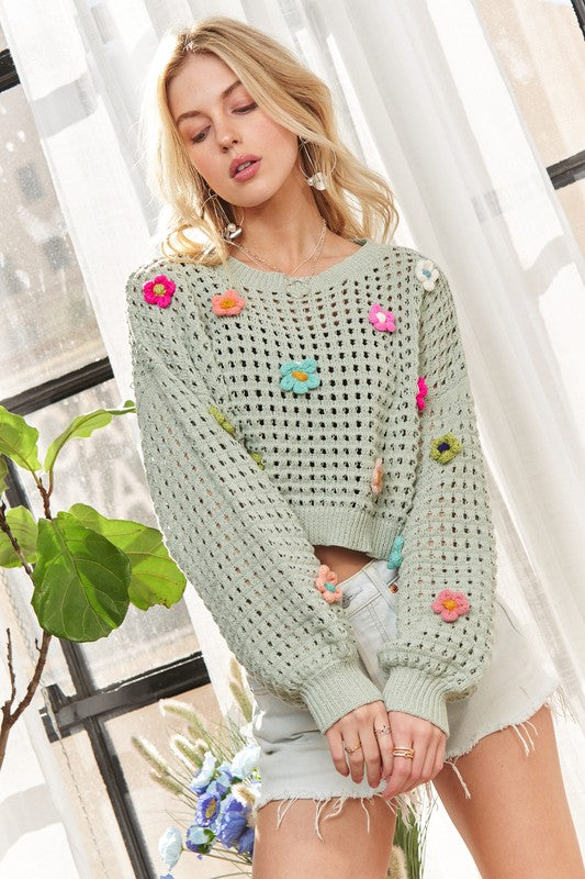 Never Too Late Sage Crochet Sweater-[option4]-[option5]-Cute-Trendy-Shop-Womens-Boutique-Clothing-Store