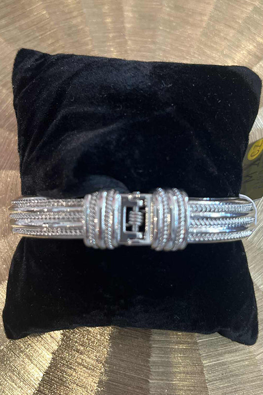 Be The Answer Two Tone Cuff Bracelet-[option4]-[option5]-Cute-Trendy-Shop-Womens-Boutique-Clothing-Store