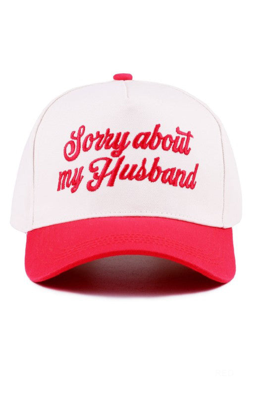 "Sorry About My Husband" Cap-[option4]-[option5]-Cute-Trendy-Shop-Womens-Boutique-Clothing-Store