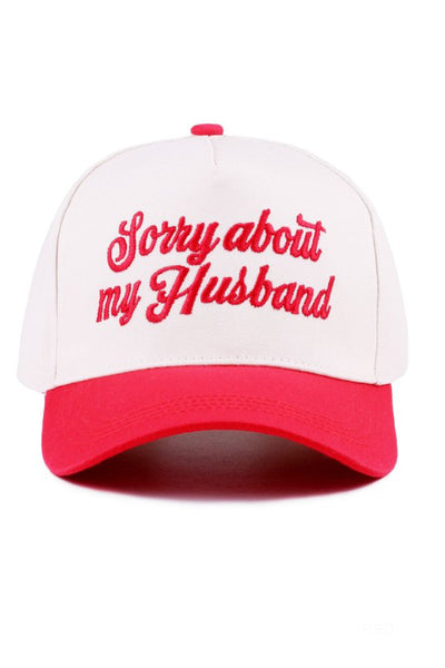 "Sorry About My Husband" Cap-[option4]-[option5]-Cute-Trendy-Shop-Womens-Boutique-Clothing-Store