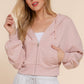 Because I Care Pink Terry Hoodie Jacket-[option4]-[option5]-Cute-Trendy-Shop-Womens-Boutique-Clothing-Store