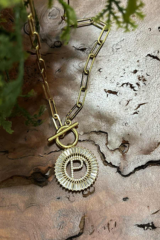 Paperclip Chain Radiant Gold Initial Necklace A - W-[option4]-[option5]-Cute-Trendy-Shop-Womens-Boutique-Clothing-Store