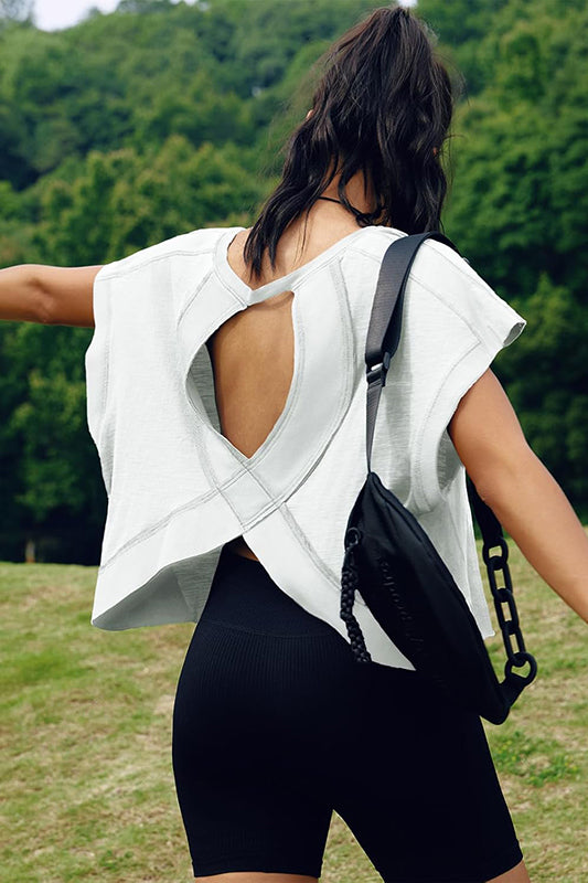 Let's Get Physical Yoga T-Shirt-White-SMALL-Cute-Trendy-Shop-Womens-Boutique-Clothing-Store