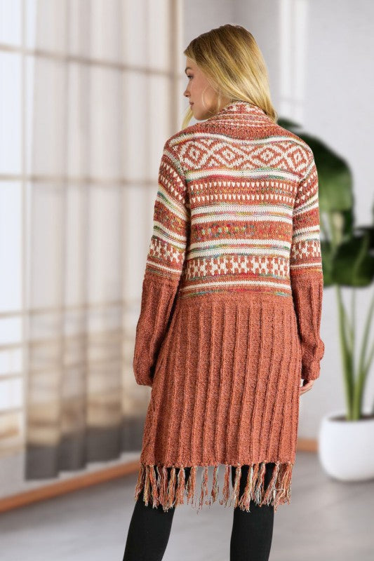 Walk To Dinner Rust Fringed Cardigan-[option4]-[option5]-Cute-Trendy-Shop-Womens-Boutique-Clothing-Store