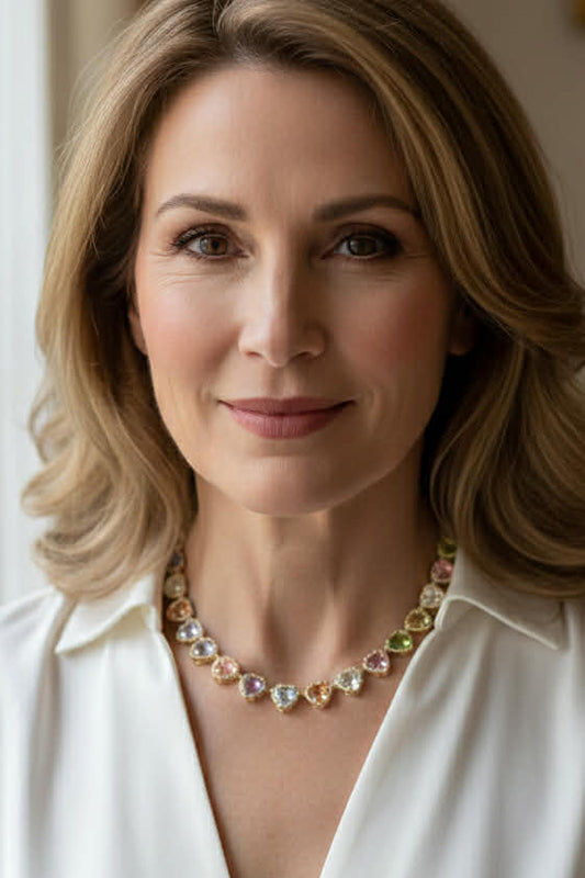 An Evening Out Multicolor Gold Necklace