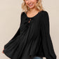 Walk In The Woods Pleated Black Top-[option4]-[option5]-Cute-Trendy-Shop-Womens-Boutique-Clothing-Store