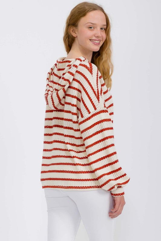 Time For Fun Rust Stripe Hoodie-[option4]-[option5]-Cute-Trendy-Shop-Womens-Boutique-Clothing-Store