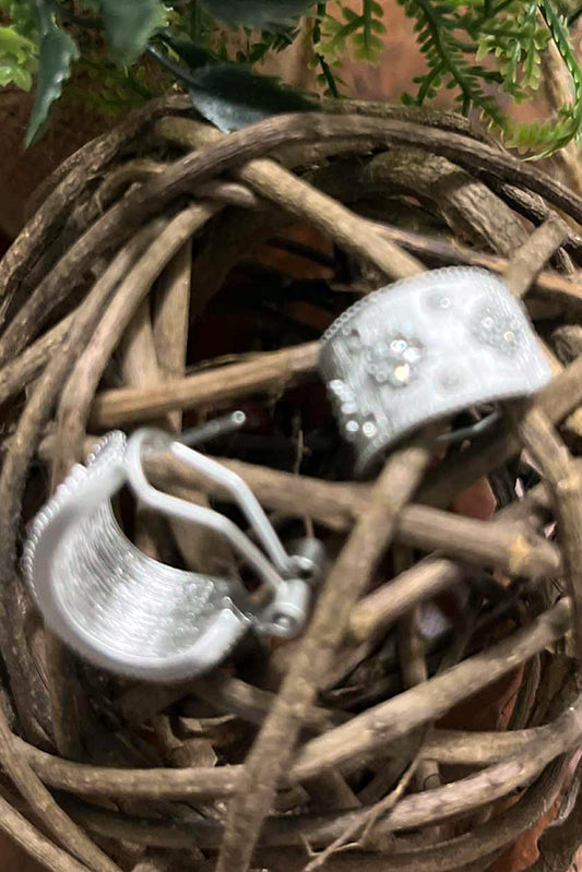 Silver Accent Cuff Earrings-[option4]-[option5]-Cute-Trendy-Shop-Womens-Boutique-Clothing-Store