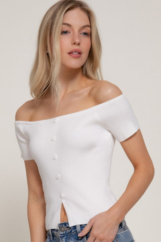 Level The Field Button Crop Top-[option4]-[option5]-Cute-Trendy-Shop-Womens-Boutique-Clothing-Store