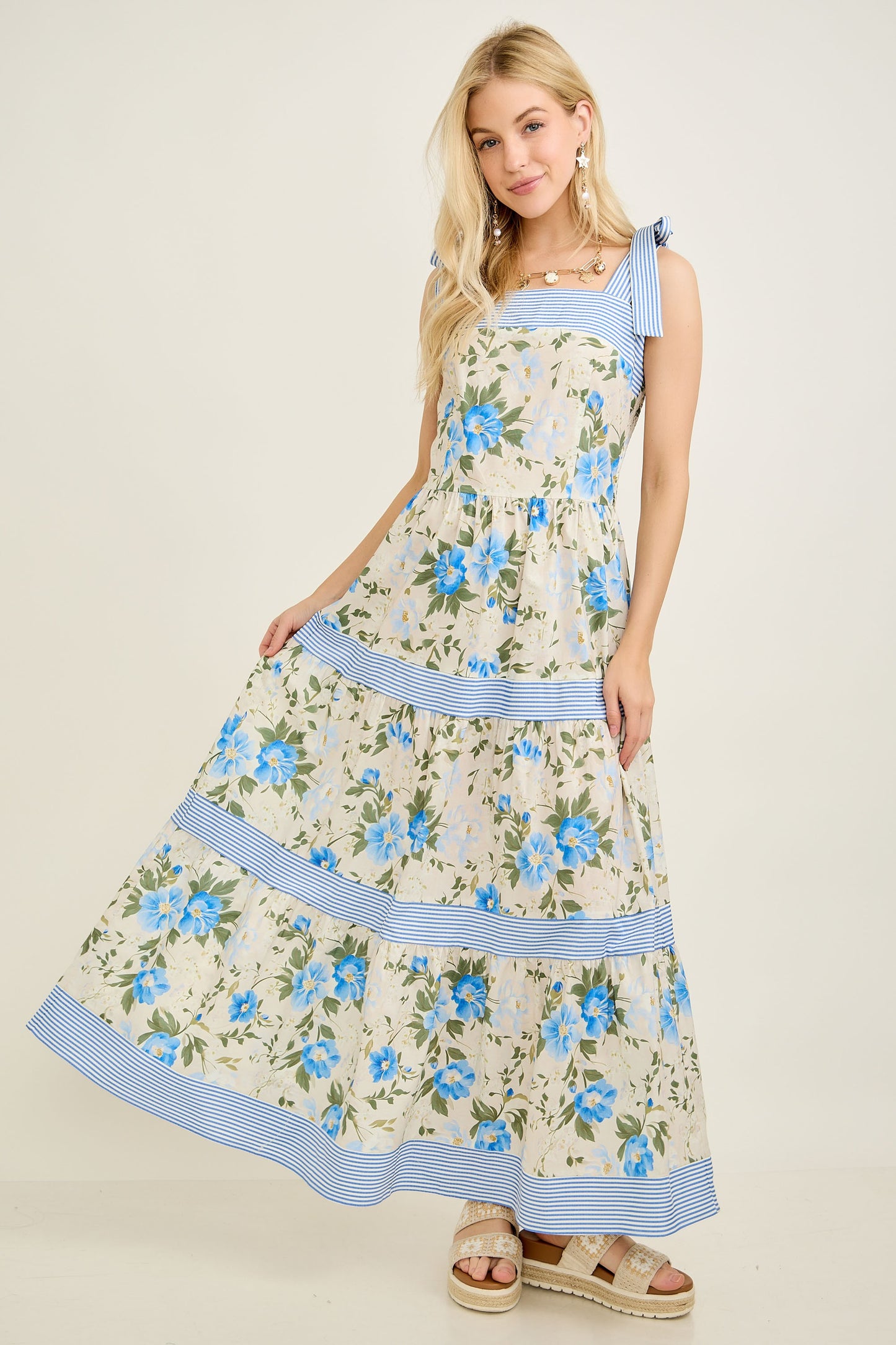 Coastal Chateau Tiered Maxi Dress-Cute-Trendy-Shop-Womens-Boutique-Clothing-Store