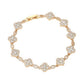 Time For Brunch Multicolor Quatrefoil Bracelet-Gold-[option4]-[option5]-Cute-Trendy-Shop-Womens-Boutique-Clothing-Store