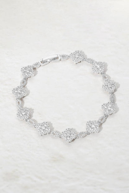 Time For Brunch Multicolor Quatrefoil Bracelet-Silver-[option4]-[option5]-Cute-Trendy-Shop-Womens-Boutique-Clothing-Store