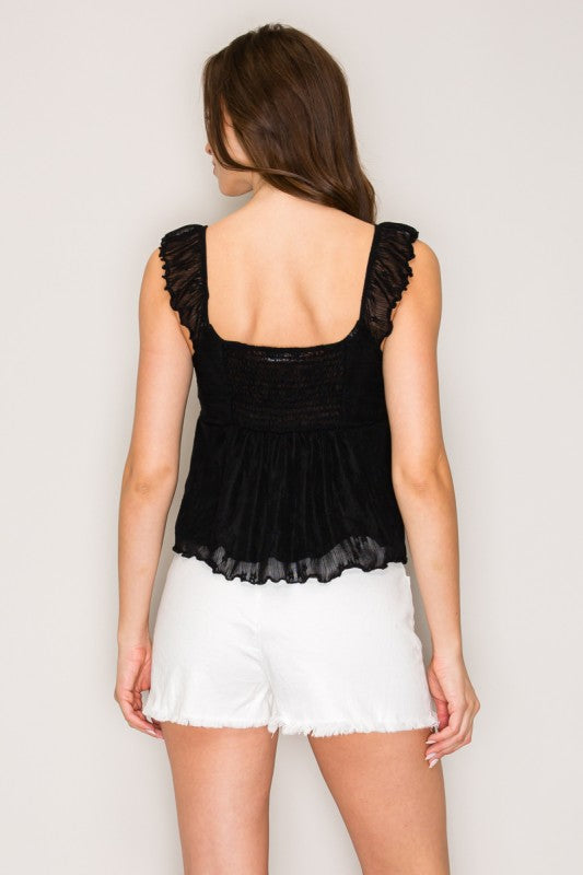 Friends Are Forever Flutter Sleeve Top-[option4]-[option5]-Cute-Trendy-Shop-Womens-Boutique-Clothing-Store