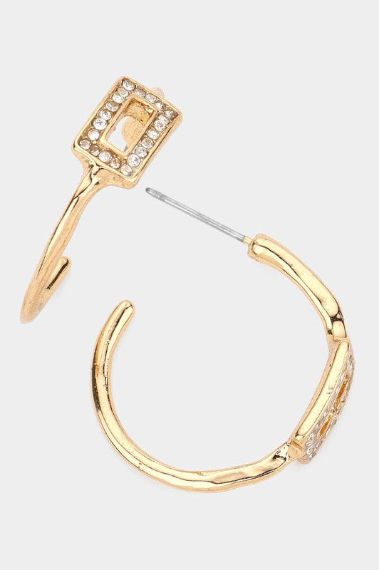 Take It Easy Gold Half Hoop Earrings-Cute-Trendy-Shop-Womens-Boutique-Clothing-Store
