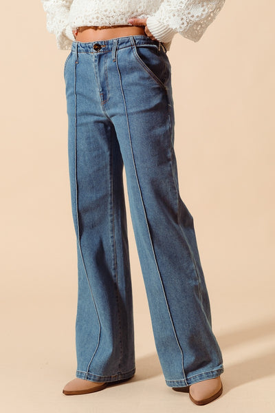 Indigo Rebel Straight leg denim jeans-[option4]-[option5]-Cute-Trendy-Shop-Womens-Boutique-Clothing-Store