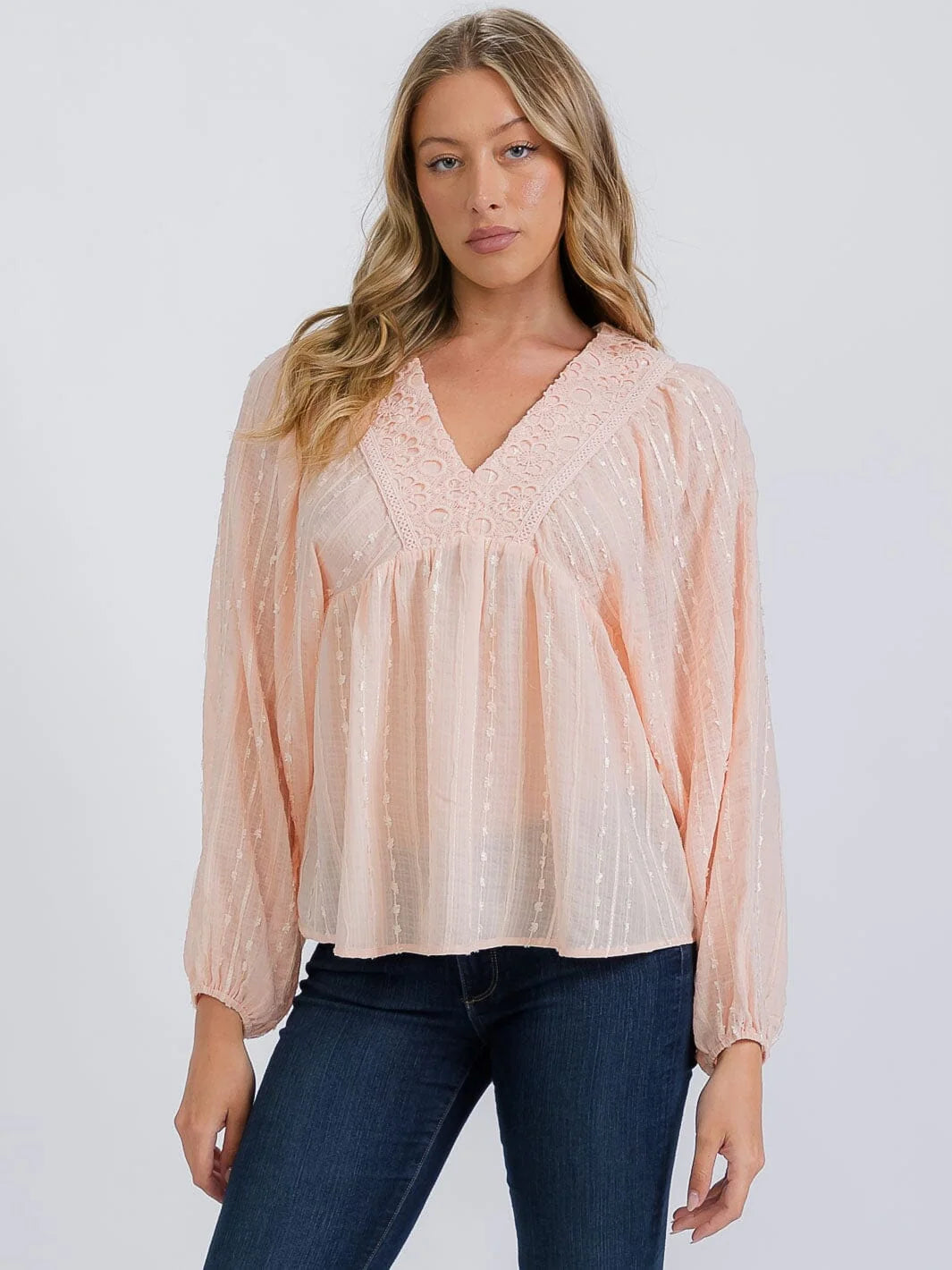 Blossom Elegance V-Neck Blouse-Cute-Trendy-Shop-Womens-Boutique-Clothing-Store