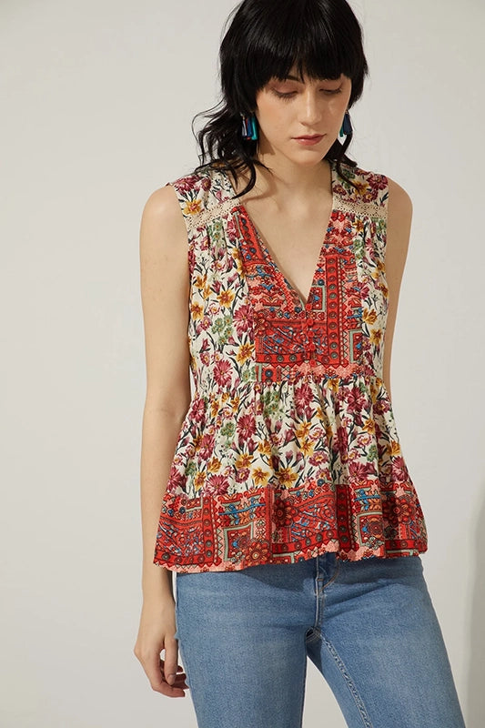 Up All Night V Neck Floral Top-[option4]-[option5]-Cute-Trendy-Shop-Womens-Boutique-Clothing-Store