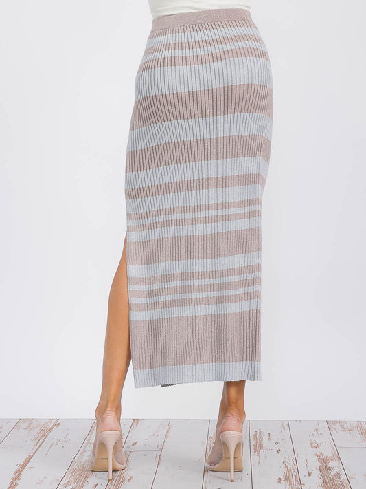 Glitter & Glow Colorblock Knit Skirt-Cute-Trendy-Shop-Womens-Boutique-Clothing-Store